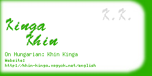 kinga khin business card
